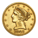 Koop de Gouden 5 dollar USA bij Goudwisselkantoor