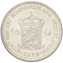 ½ gulden Wilhelmina Opgestoken haar